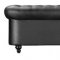 Black Full Leather Contemporary Living Room Sofa w/Options