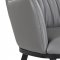 Kora Dining Armchair Set of 2 in Dark Gray Leather by J&M