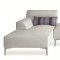 Manhattan 421009 Sectional Sofa in White Fabric by New Spec