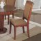 Light Brown Finish Classic 5Pc Dining Set w/Round Top Table