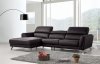 Doss Sectional Sofa 9214 in Black Eco-Leather by VIG