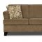 Truffle Fabric Modern Sofa & Loveseat Set w/Flared Arms