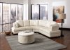 503103 Landen Sectional Sofa in Cream Bonded Leather by Coaster