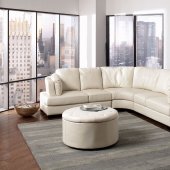 503103 Landen Sectional Sofa in Cream Bonded Leather by Coaster