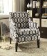 Zarate Accent Chair 59444 2Pc Set in Patterned Fabric by Acme