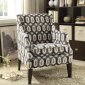 Zarate Accent Chair 59444 2Pc Set in Patterned Fabric by Acme