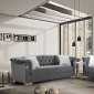 LCL-005 Sofa & Loveseat Set in Gray Velvet