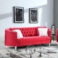 LCL-008 Sofa & Loveseat Set in Red Velvet