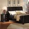 Merlot Finish Contemporary Sleigh Bed w/Optional Case Pieces