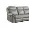 Aram Sofa 8206GRY in Gray Faux Leather by Homelegance