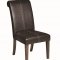 Weber 107282 Set 4 of Dining Chairs in Black Leatherette