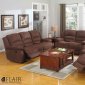 Chocolate Fabric Modern Reclining Sofa & Loveseat Set w/Options