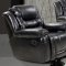 7250 Reclining Sofa in Black Bonded Leather w/Optional Items