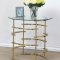 Conmel CM4359GL Coffee Table & 2 End Table 3Pc Set in Gold