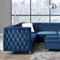 Jaszira Sectional Sofa 6Pc 57340 in Blue Velvet by Acme