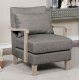 Adrienne Set of 2 Accent Chairs CM-AC6167GY in Gray Fabric