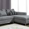 U113 Sectional Sofa in Gray Fabric by Global