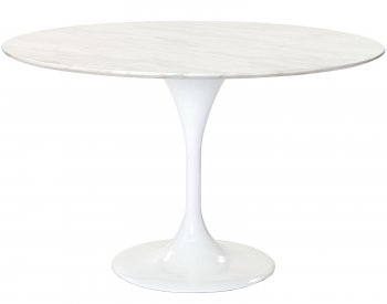 Lippa 48" Marble Table in White by Modway EEI-143 [MWDS-EEI-143 Lippa 48 White]