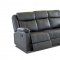 Domino Motion Sofa & Loveseat Set in Carbon by Klaussner