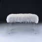 Bagley Bench 96505 in White Tibet Wool & Acrylic by Acme