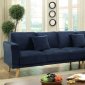 Hagen Sectional Sofa CM6799NV in Navy Fabric