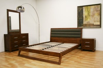 Ceni Bedroom Set in Brown by Wholesale Interiors w/Platform Bed [WIBS-Ceni Brown]