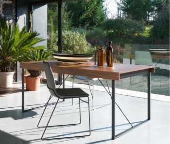 Uma Dining Table w/ Extension in Canaletto Walnut by Rossetto [Rossetto-Uma]