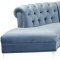 Anabella Sectional Sofa 697 - Sky Blue Velvet Fabric by Meridian