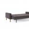 Grand D.E.L. Sofa Bed in Brown by Innovation w/Wood Legs