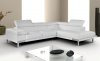 Nicoletti Leather Sectional Sofa by J&M in White, Grey or Black