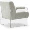 Ella Accent Chair 528 in White Faux Fur by Meridian