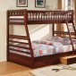 CM-BK601CH California II Twin/Full Bunk Bed in Cherry