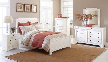 Derby Run 2223W Bedroom in White by Homelegance w/Options [HEBS-2223W Derby Run]