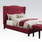 20890 Faye Upholstered Bed in Red Fabric by Acme