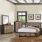 Miter Bedroom Set 1762 in Natural by Homelegance w/Options