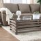 Alka Sectional Sofa CM6576 in Light Brown Faux Nubuck Fabric