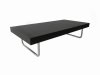 Wenge Finish Modern Coffee Table w/Metal Legs