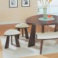 Modern Dinette Set With Triangle Dark Chocolate Finish Top