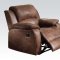 Zanthe II Motion Sofa in Brown Padded Suede by Acme w/Options