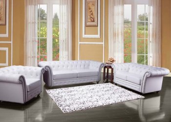 50165 Camden Sofa in White Bonded Leather by Acme w/Options [AMS-50165 Camden]