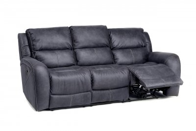 Octavio Power Motion Sofa & Loveseat in Grey Microfiber