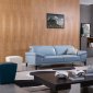 S215 Sofa in Aqua Leather by Beverly Hills w/Options