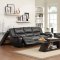 Cantrell Motion Sofa 9778BLK in Black by Homelegance w/Options