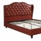 F9366 Bedroom 5Pc Set by Boss w/ Burgundy Faux Leather Bed