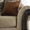 Saoirse Sofa SM7644 Sofa in Tan Chenille & Espresso w/Options