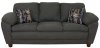 Sage Fabric Modern Sofa & Loveseat Set w/Optional Chairs