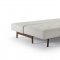 Supremax Quilt Sofa Bed in Natural w/Wood Legs by Innovation