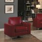 Iniko Sofa & Loveseat 8203RD in Red Leather Match by Homelegance