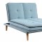 Savilla Adjustable Sofa 57162 in Blue Linen Fabric by Acme