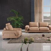 8265 Sofa in Leather by ESF w/Optional Loveseat & Chair